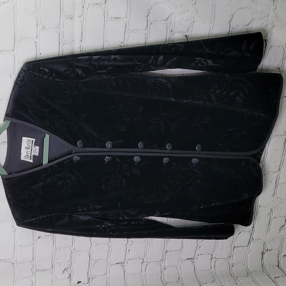 Vintage Sheri Martin kimono style velvet blazer jacket